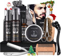 Coffret Barbe Homme 12-en-1 – Soin Premium avec Huile, Shampoing, Brosse & Accessoires